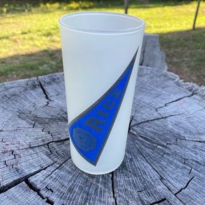 Vintage 1960 Rice Owls Frosted Pennant Glass